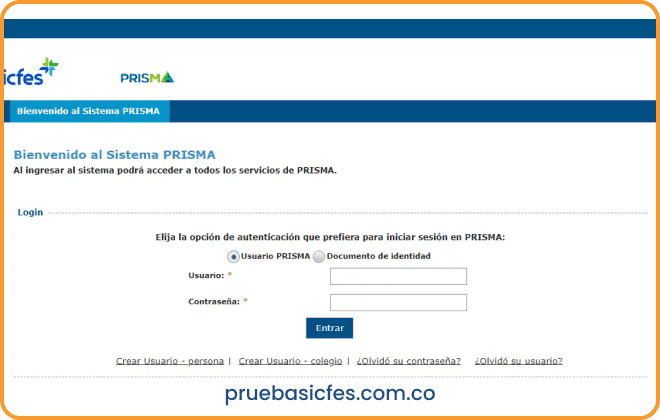 acceso prisma icfes